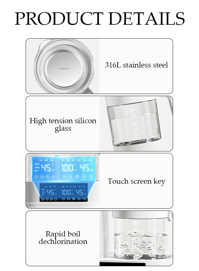 DUNISO 13 in 1 Multifunctional Baby Bottle Sterilizer, portable dual bottle heater, electric baby water bottle machine, automatic constant temperature, can disinfect, thaw and heat, 1.3L - Image 3
