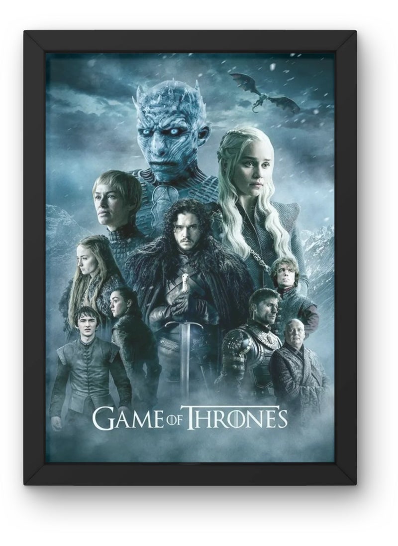 null - Black Frame Game of thrones 30X 40 - Image 1