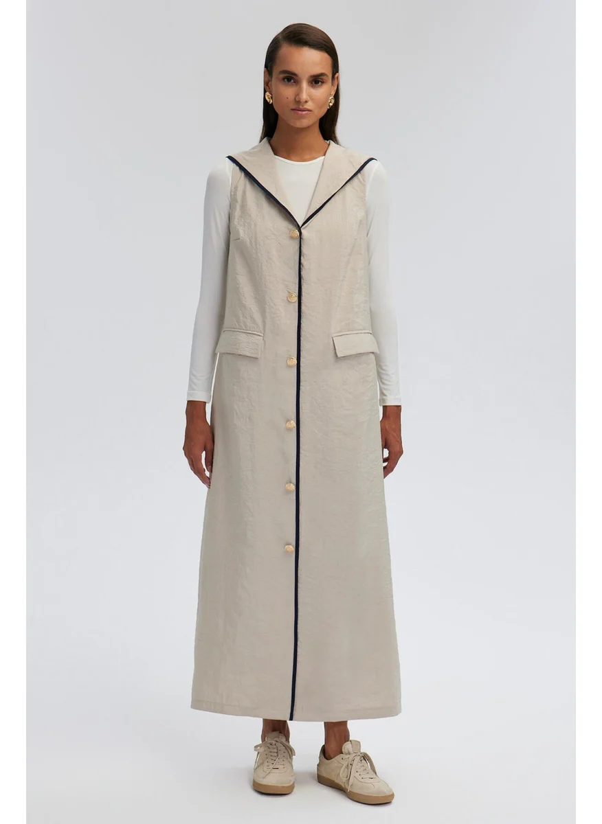 Touche Double Breasted Sleeveless Dress