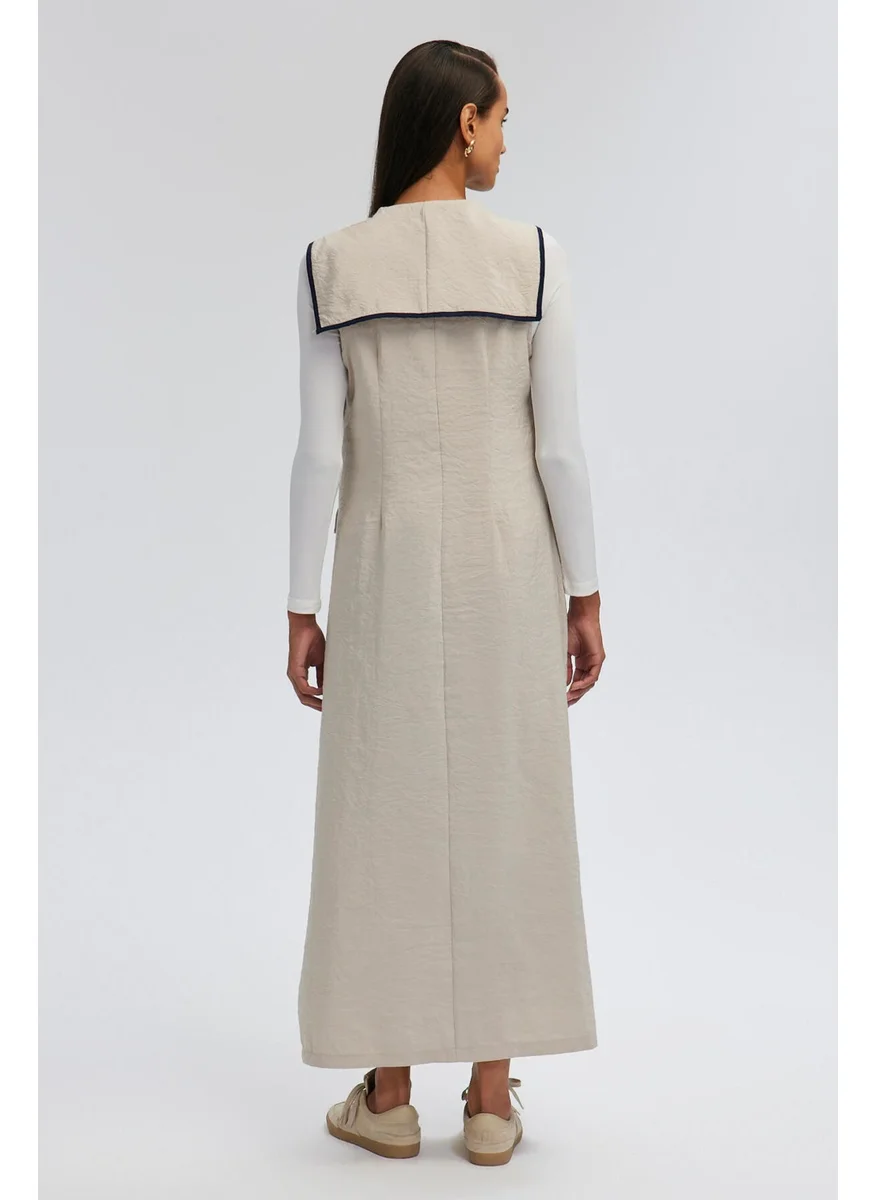 Touche Double Breasted Sleeveless Dress