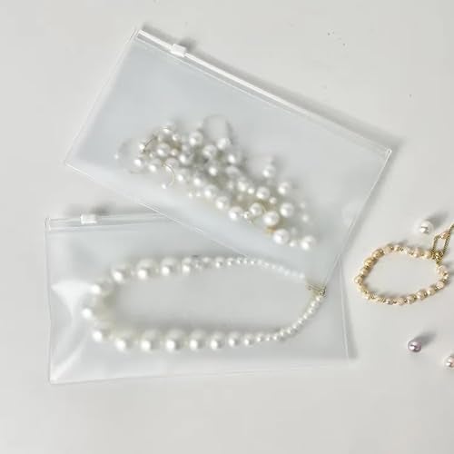 Nibbler 15 Pcs Jewellery Organiser, Transparent Clear Zip Lock Pouch Storage Care for Earring, Ring, Stone, Necklace, Multipurpose Use (Transparent) (21x13 cm) - Image 2