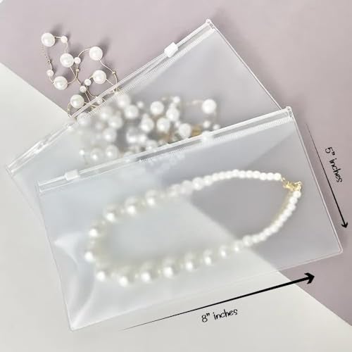 Nibbler 15 Pcs Jewellery Organiser, Transparent Clear Zip Lock Pouch Storage Care for Earring, Ring, Stone, Necklace, Multipurpose Use (Transparent) (21x13 cm) - Image 3