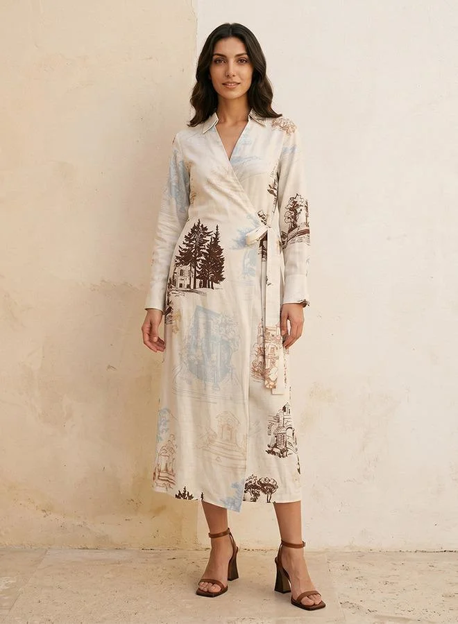 ايكونيك WRAP LONG DRESS