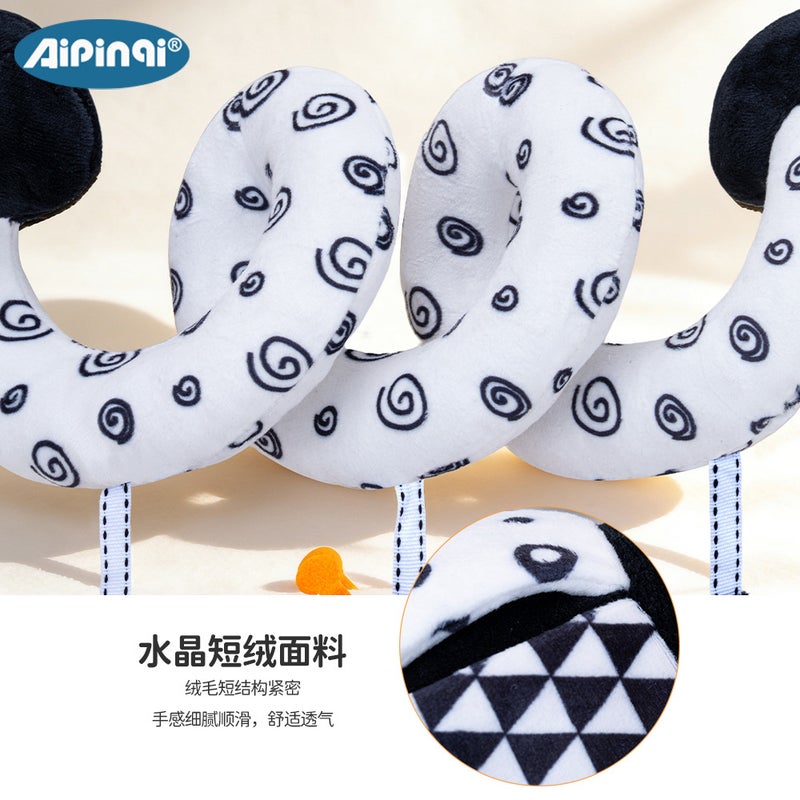 AIPINQI Bestselling Cartoon Animal Baby Bed Mobile with Rattles - Black & White Bee, Ladybug, Owl, Cow, Deer, Zebra Options - Image 4