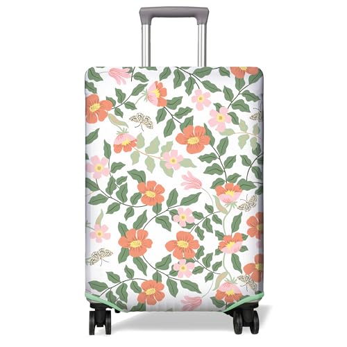 PtRug Travel Luggage Cover Suitcase Protector Fits 1832 Inch Wheel Covers PatternedTravel Related Items Flower Luggage Protector Elastic S - Image 1