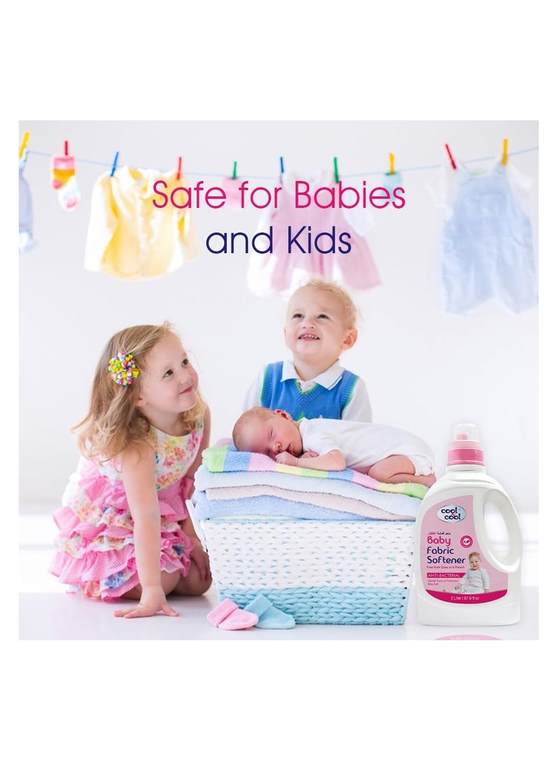 Cool & Cool Gentle Baby Fabric Softener 2 Liters - Anti Bacterial, Dye-Free, Bleach-Free,Gentle, Baby & Kid safe. 2L - Image 5