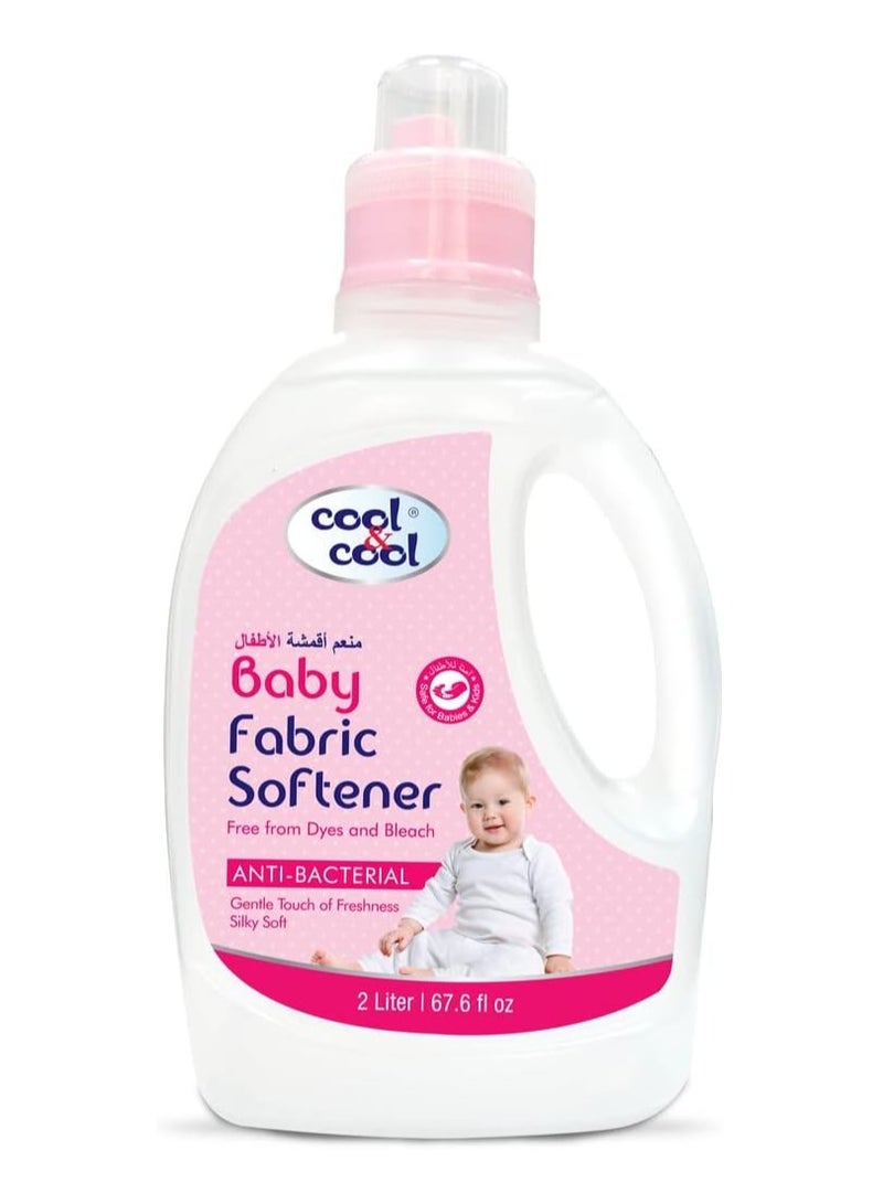 Cool & Cool Gentle Baby Fabric Softener 2 Liters - Anti Bacterial, Dye-Free, Bleach-Free,Gentle, Baby & Kid safe. 2L - Image 1