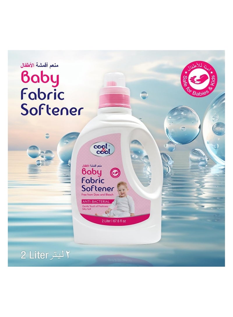 Cool & Cool Gentle Baby Fabric Softener 2 Liters - Anti Bacterial, Dye-Free, Bleach-Free,Gentle, Baby & Kid safe. 2L - Image 4