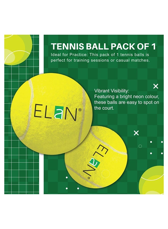Elan Tennis Ball Leisure Premium Model Play – Durable Practice Tennis Balls for Training, Coaching and Recreational Matches - Image 2