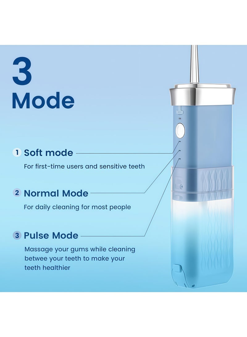 AURIEL Portable Retractable Cordless Water Flosser Oral Irrigator, 4 Jet Tips, USB Rechargeable, IPX7 Waterproof, Dental Teeth Cleaner for Travel, Home, Braces & Oral Gum Care - Image 2