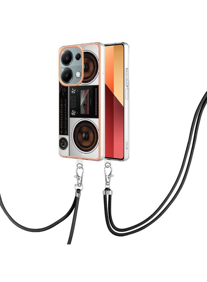 erorex Case For Xiaomi Redmi Note 13 Pro 4G Global Electroplating Dual-side IMD Phone Case with Lanyard - Image 1