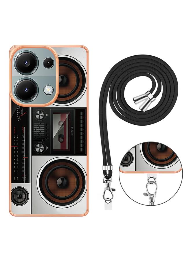 erorex Case For Xiaomi Redmi Note 13 Pro 4G Global Electroplating Dual-side IMD Phone Case with Lanyard - Image 3