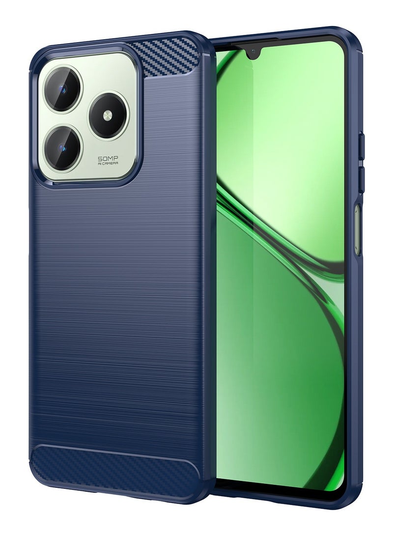 SanHu for realme C61 4G/ C63 4G Case Cover, High Quality Slim and Lightweight Brushed Comfortable TPU Soft Feel Cell Phone Protective Case for realme C61 4G/ C63 4G, Blue - Image 1