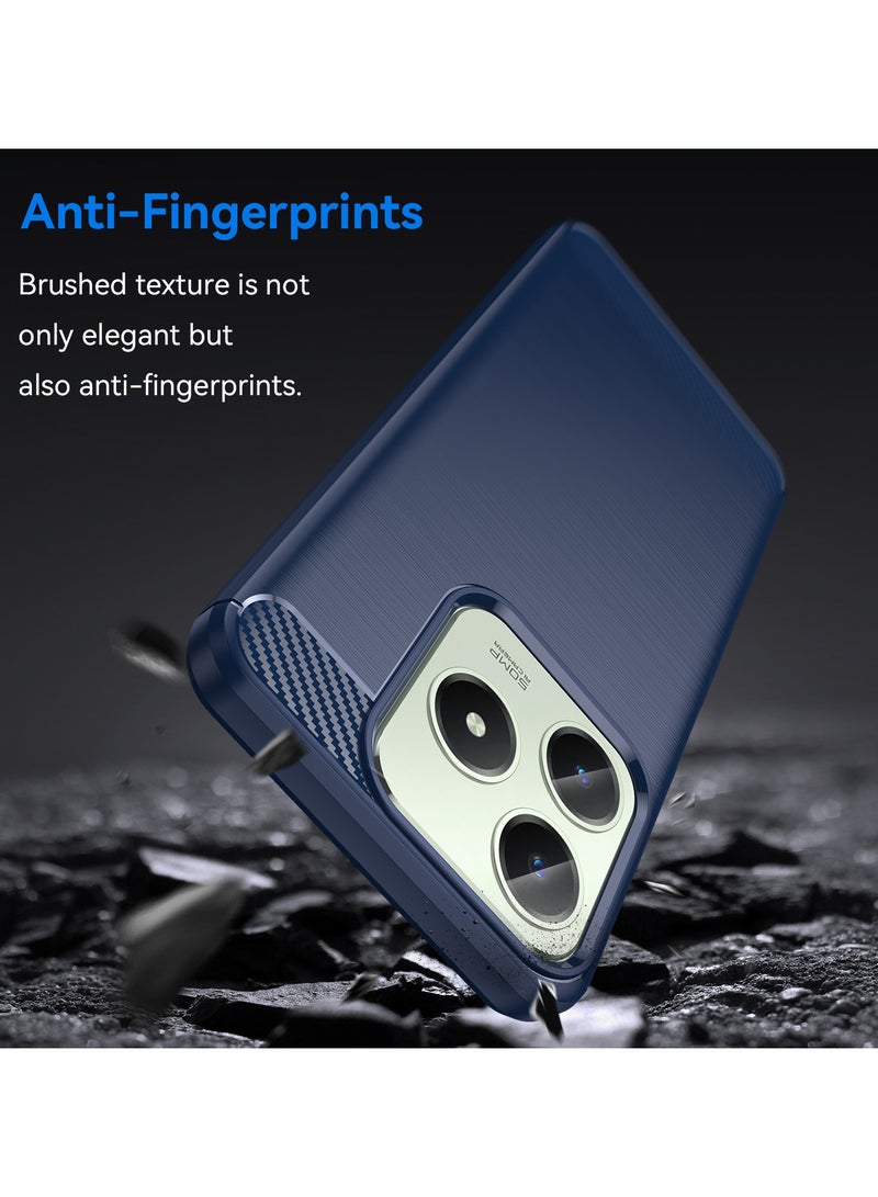 SanHu for realme C61 4G/ C63 4G Case Cover, High Quality Slim and Lightweight Brushed Comfortable TPU Soft Feel Cell Phone Protective Case for realme C61 4G/ C63 4G, Blue - Image 3