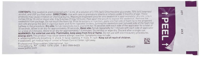 PDI 317219 Chlorascrub Swabstick Swab Skin Preparation B - Image 2