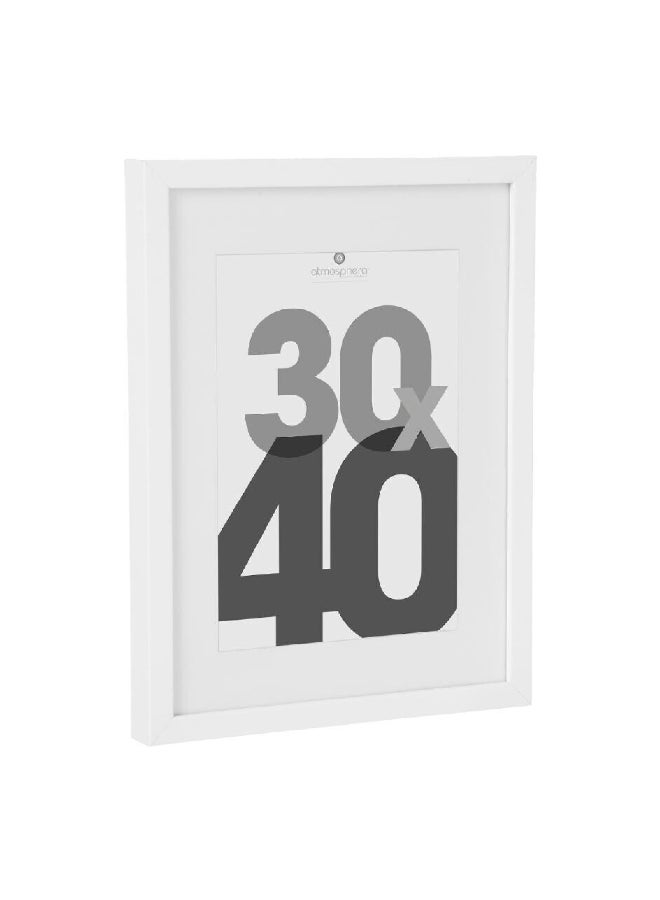 atmosphera Eva Wall Mounted Decorative Easy-Hanging Photo Frame White 30 x 40 cm 121158B  - Image 2