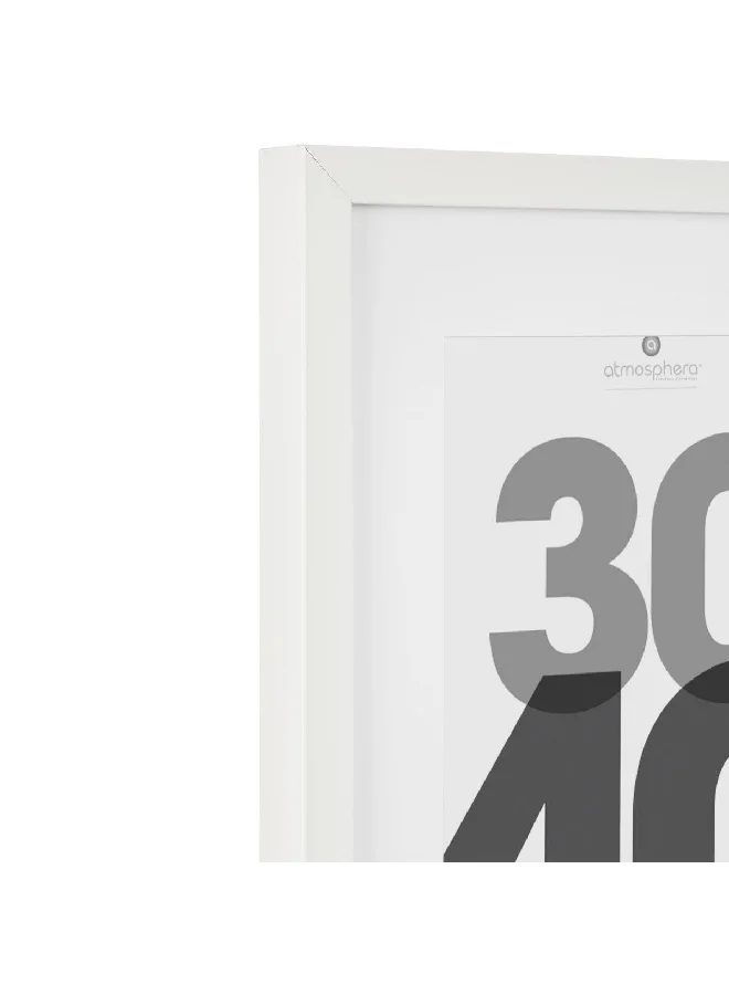 atmosphera Eva Wall Mounted Decorative Easy-Hanging Photo Frame White 30 x 40 cm 121158B