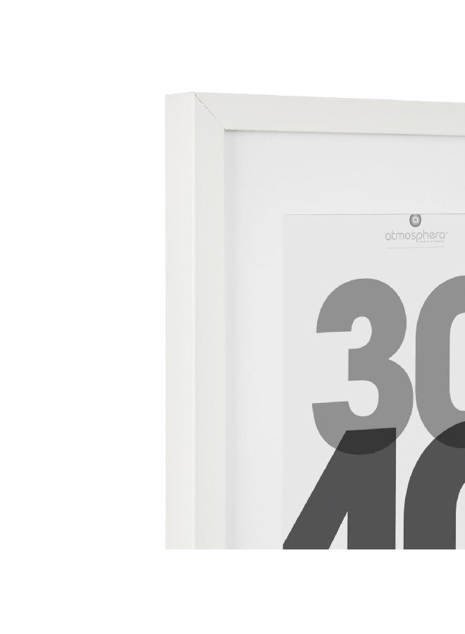 atmosphera Eva Wall Mounted Decorative Easy-Hanging Photo Frame White 30 x 40 cm 121158B  - Image 3