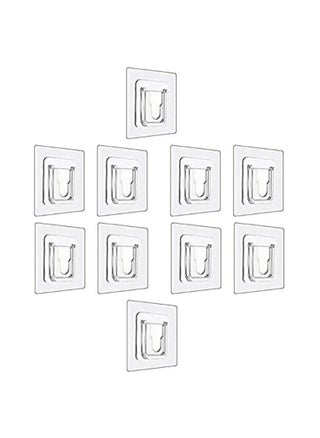 NEW WARE Self Adhesive Heavy Duty HooksTransparent Sticky Wall Hooks Hangers with 10 kg Load CapacityPack of 10 - pzsku/ZC3BC8F7F095C5A270785Z/45/1748264769/3fa53b75-0b4d-4f33-b833-cea788b20f0e