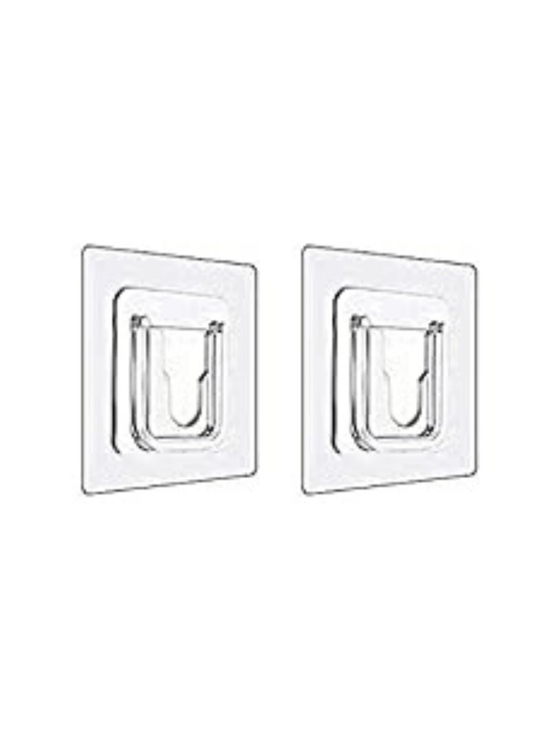 NEW WARE Self Adhesive Heavy Duty HooksTransparent Sticky Wall Hooks Hangers with 10 kg Load CapacityPack of 10