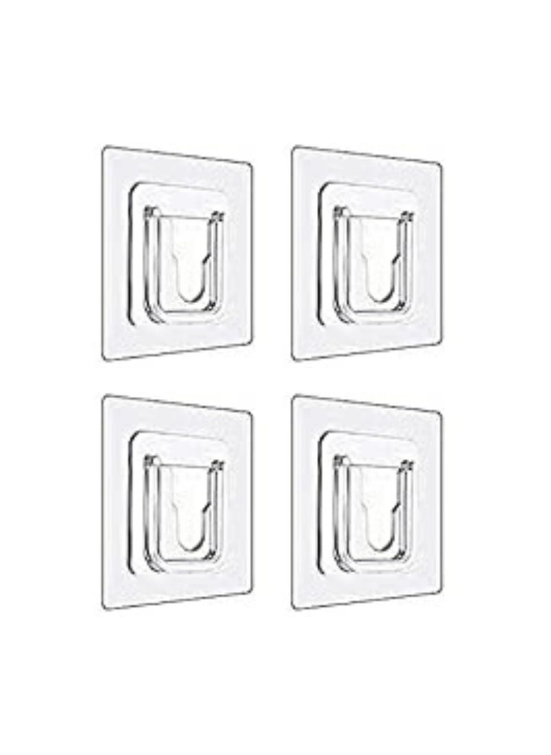 NEW WARE Self Adhesive Heavy Duty HooksTransparent Sticky Wall Hooks Hangers with 10 kg Load CapacityPack of 10