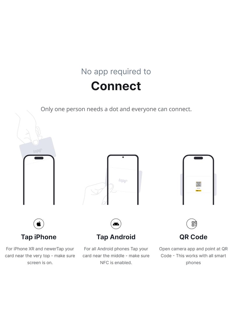 tapy - Tapy NFC Digital Business Card Premium White wood  Smart Card Instant Networking Contactless Technology iOS and Android Compatible Powered by Microsoft - Image 1