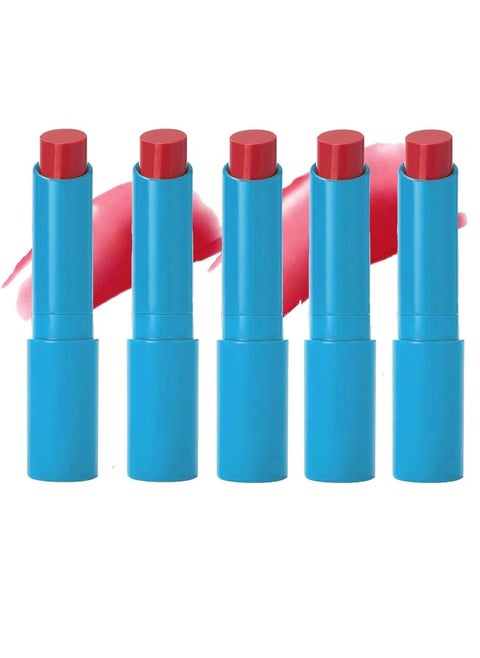 Hydrating Lip Tint, Lip Tint Hydrating, Tinted Lip Balm Moisturizing, Non-Sticky And Long-Lasting, Moisturizing (5 Pack)