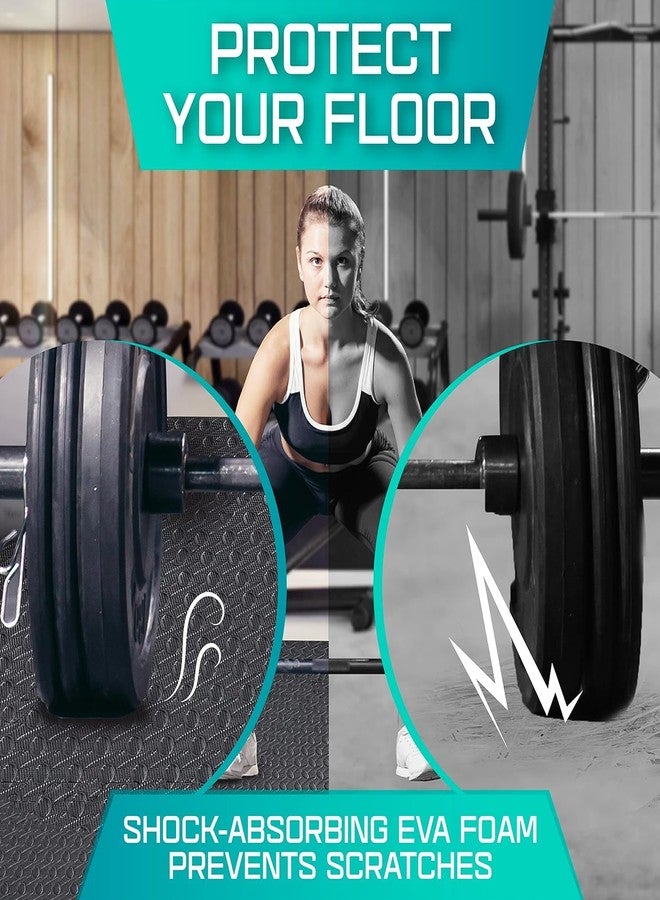 Yes4All Interlocking Exercise Foam Mats with Border – Floor for Gym Equipment Eva Tiles - Image 4