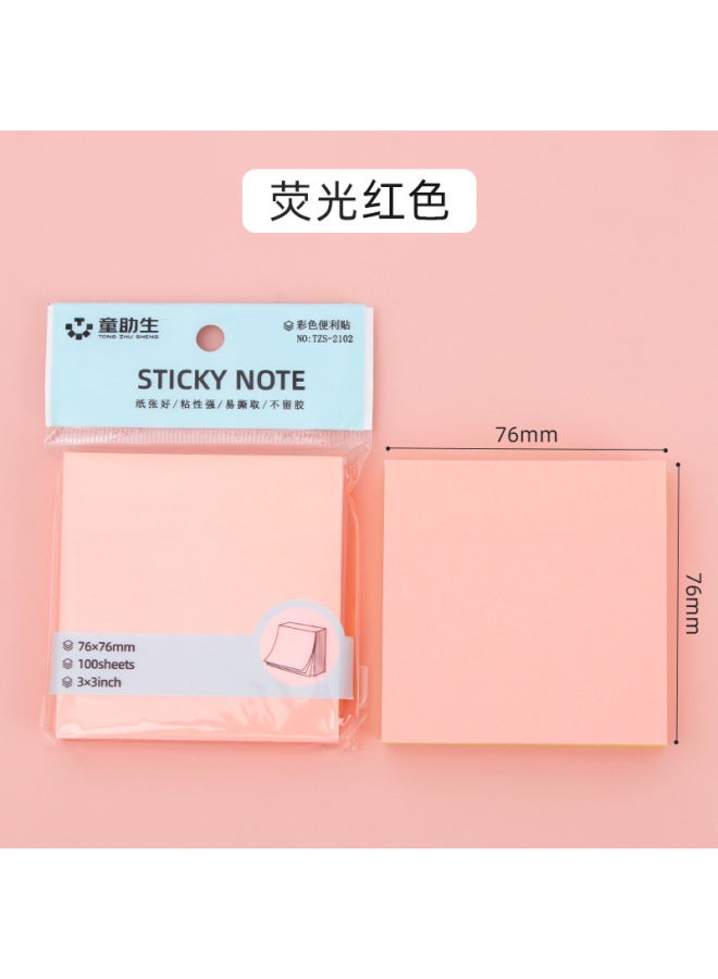 HELPS Morandi Color Sticky Notes Colorful Student Stationery Message Note Notes Office Stickable Hand-tearable Note Paper - Image 1