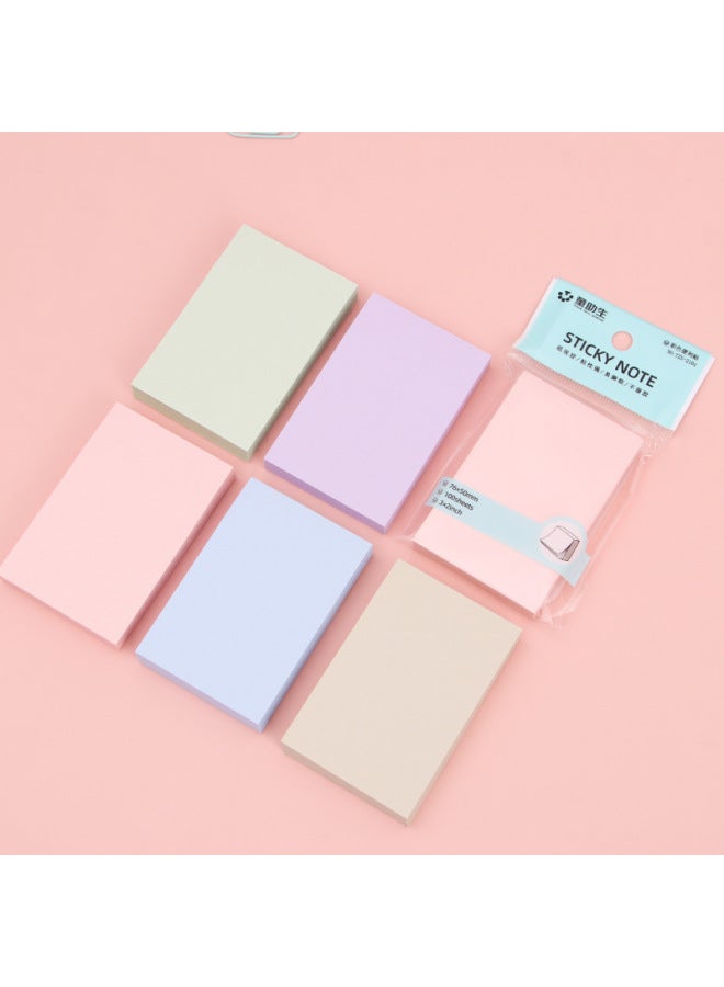 HELPS Morandi Color Sticky Notes Colorful Student Stationery Message Note Notes Office Stickable Hand-tearable Note Paper - Image 4
