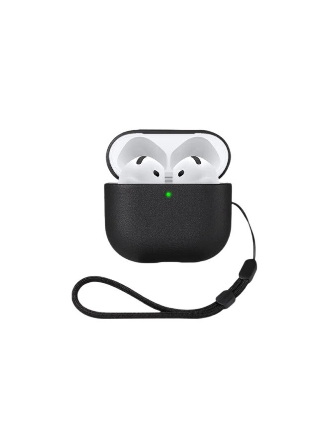 Inkaida Protective Case For Airpods 4 Apple Earphone Case Wireless Bluetooth Earphone Case Anti-drop Creative Anti-slip Cover Storage Box Pu Leather Texture - Image 2