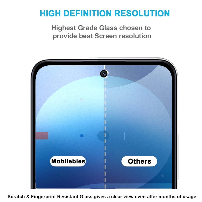 Mobilebies Premium Tempered Glass Screen Protector Guard Compatible For Nothing Phone 3A Pro/Nothing Phone 3A (6.77 Inch, Pack of 1) | Edge to Edge Coverage With Easy to installation kit - Image 3
