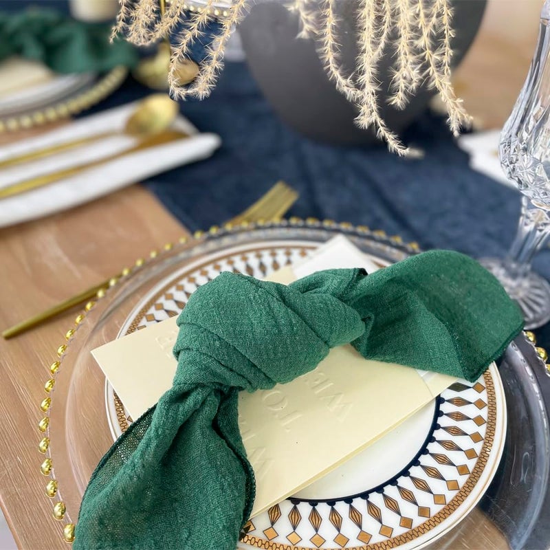 ehldekol gauze cloth napkins 6 pack 16x16 بوصة حفلات العشاء 100 ٪ حفلات زفاف طبيعية ناعمة للقطن ناعم - Image 2