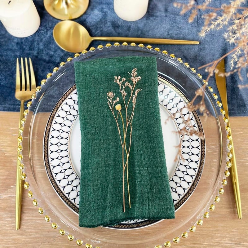 ehldekol gauze cloth napkins 6 pack 16x16 بوصة حفلات العشاء 100 ٪ حفلات زفاف طبيعية ناعمة للقطن ناعم - Image 4