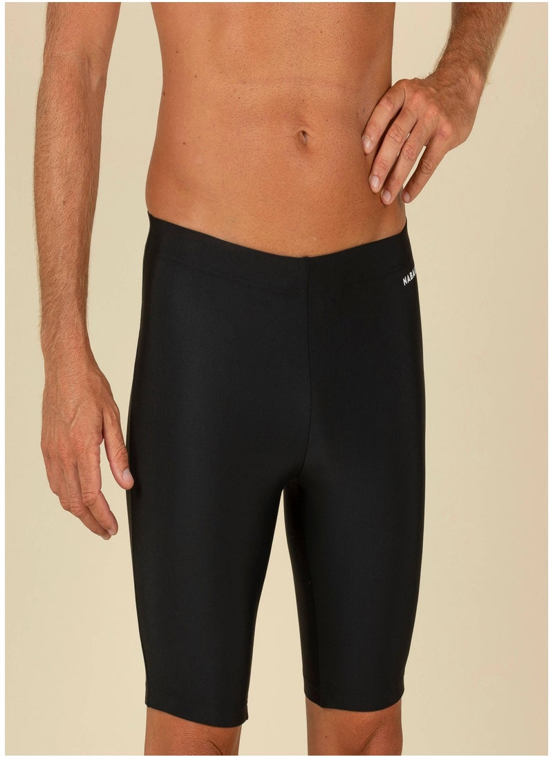 NABAIJI NABAIJI by DECATHLON, Men swimming jammer with inner mesh lining 100 basic - black  - Image 1