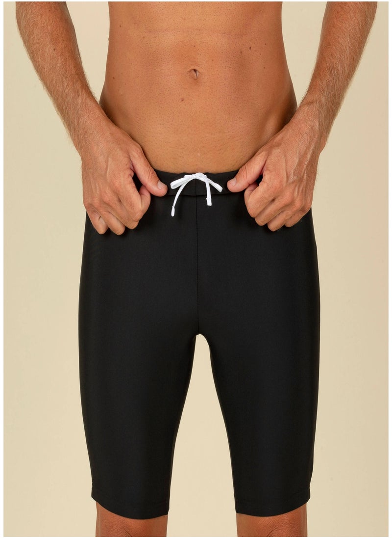 NABAIJI NABAIJI by DECATHLON, Men swimming jammer with inner mesh lining 100 basic - black  - Image 4