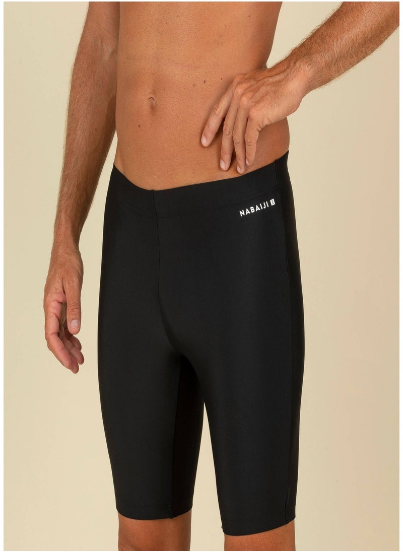 NABAIJI NABAIJI by DECATHLON, Men swimming jammer with inner mesh lining 100 basic - black  - Image 2