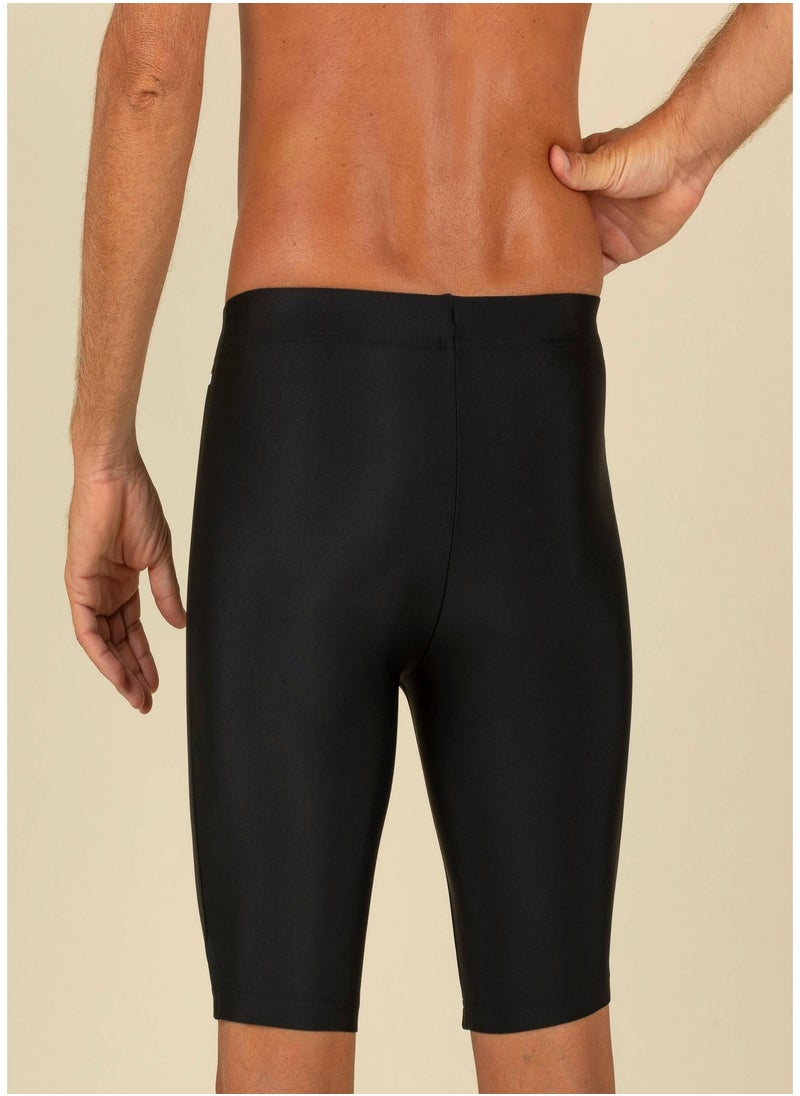 NABAIJI NABAIJI by DECATHLON, Men swimming jammer with inner mesh lining 100 basic - black  - Image 3