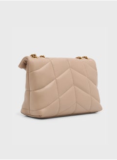 ایو سن لوران حقيبة كتف لوو بافر توي YSL من الجلد المبطن  - Image 2