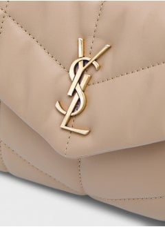 ایو سن لوران حقيبة كتف لوو بافر توي YSL من الجلد المبطن  - Image 5
