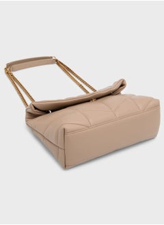 ایو سن لوران حقيبة كتف لوو بافر توي YSL من الجلد المبطن  - Image 4