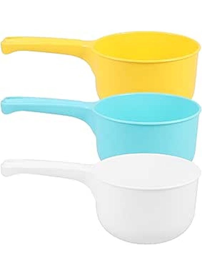 3Pcs Thickened Water Ladles Long Handle Scoops for Kitchen Bathroom and Flower Watering - Image 1