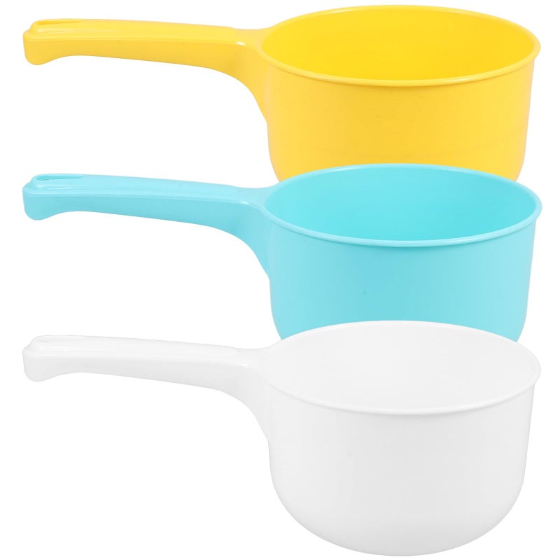 3Pcs Thickened Water Ladles Long Handle Scoops for Kitchen Bathroom and Flower Watering - Image 2