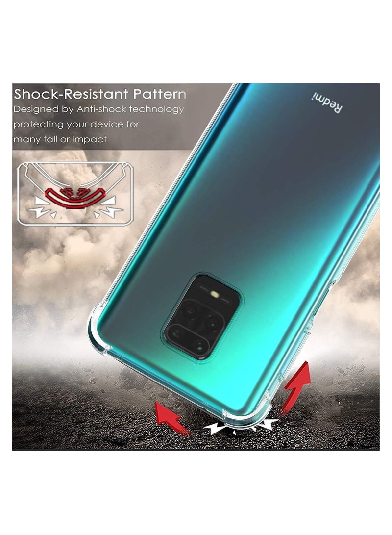جراب Xiaomi Redmi Note 9S + [عبوتان] واقي شاشة من الزجاج المقوى ، جراب TPU شفاف رفيع للغاية من السيليكون ، وسادة هوائية مضادة للصدمات وغطاء مضاد للخدش Xiaomi Redmi Note 9S / Note 9 Pro / 9 Pro Max - Image 3