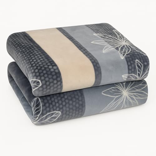 Nivasam Cadbury Korean Super Soft Winter Blanket Imported - 2 Ply Reversible Super Soft Warm Plush Royal King Size Double Bed Blanket 3.5 Kg (Midnight Petal Luxe) - Image 4
