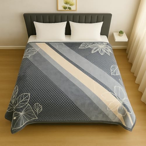 Nivasam Cadbury Korean Super Soft Winter Blanket Imported - 2 Ply Reversible Super Soft Warm Plush Royal King Size Double Bed Blanket 3.5 Kg (Midnight Petal Luxe) - Image 2