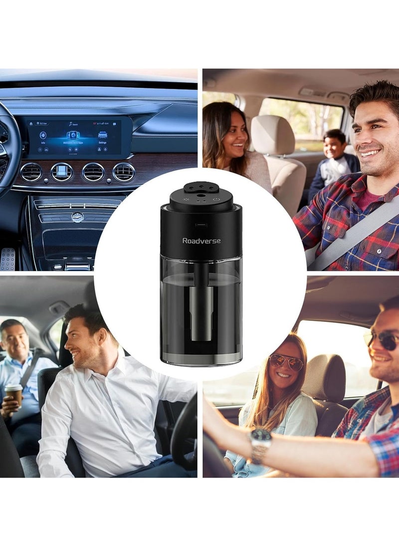 ROADVERSE Car Perfume Diffuser - Natural Aromatherapy Car Humidifier | Long-Lasting Smart Air Freshener & Scent Diffuser with Auto/Off Function | Starry Projector Lamp | USB Powered Diffuser for Car, Office, and Home Use | Refreshing Aroma & Relaxing Ambiance  - Image 4