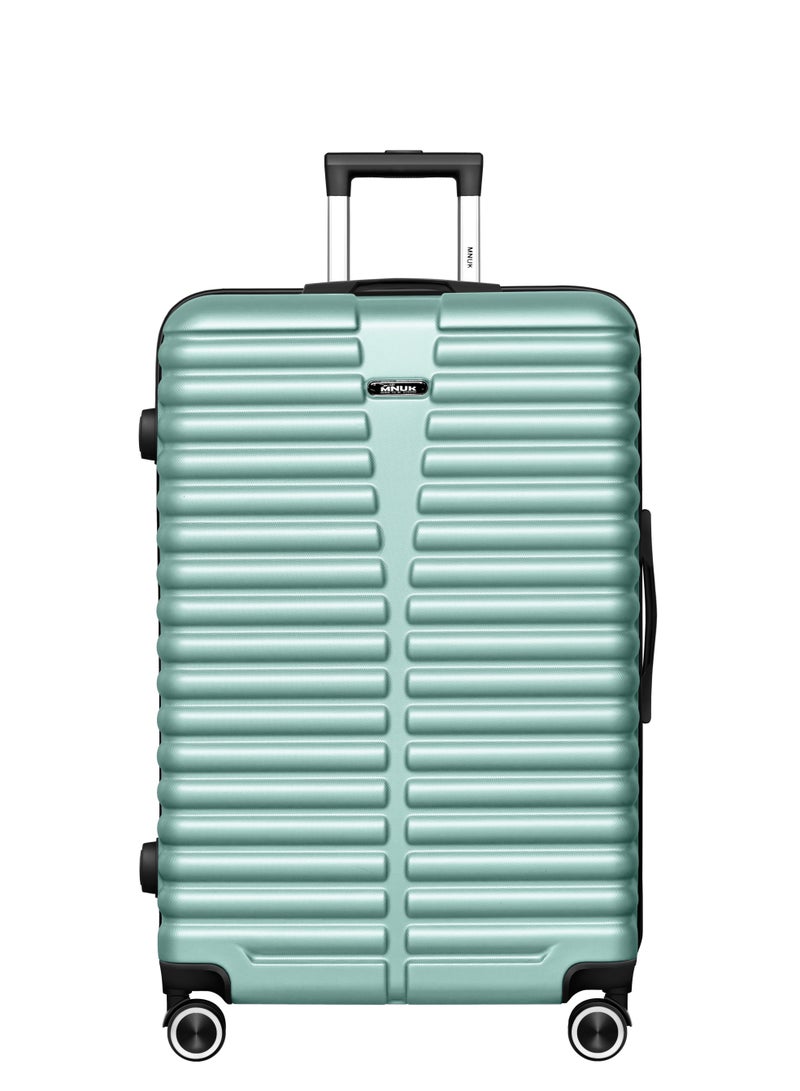 MNUK Destiny Checked Luggage | Hardside Soft Handle Trolley with TSA Lock | 360° 4 Wheeler| Medium-24 Inch, Pista Green - Image 1