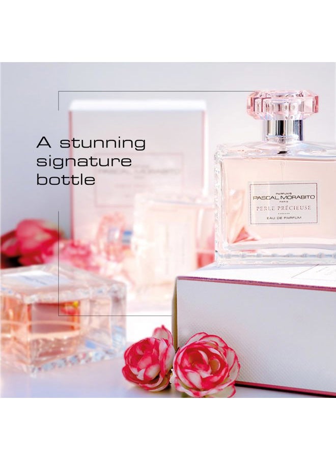 PASCAL MORABITO Perle Precieuse- 3.4 Oz Eau De Parfum - Fragrance Mist For Women - Powdery Floral Musk Scent - Perfume Spray With Mandarin, Pear, Rose, Musk, Vanilla Accords  - Image 4