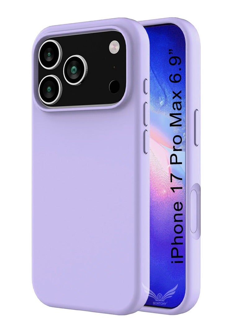 بورتوني جراب iPhone 17 Pro Max مصنوع من السيليكون الهلامي الناعم لهاتف iPhone 17 Pro Max مع بطانة داخلية من الألياف الدقيقة وغطاء حماية مقاوم للصدمات لهاتف iPhone 17 Pro Max مقاس 6.9 بوصة - Image 1